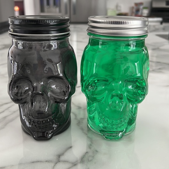 Target 2023 - NWT - Skull Jars (1 Black, 1 Clear) - Picture 3 of 13
